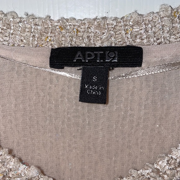 Womens Small APT. 9 Sequins V-Neck Sweater Blush - Picture 2 of 5